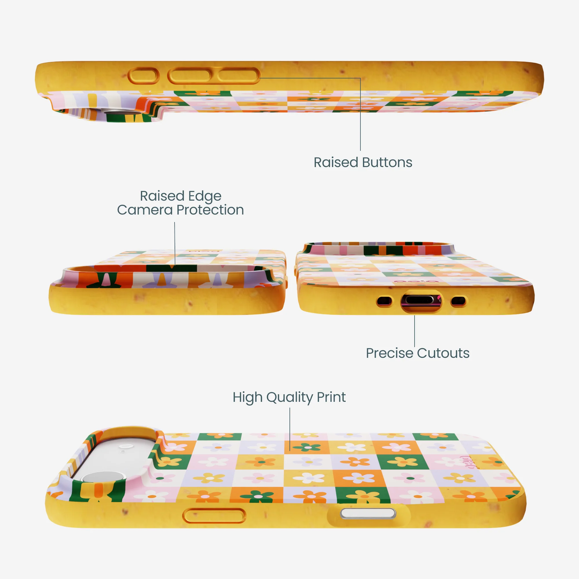 Honey Flower Tiles iPhone Air Case - Image 3