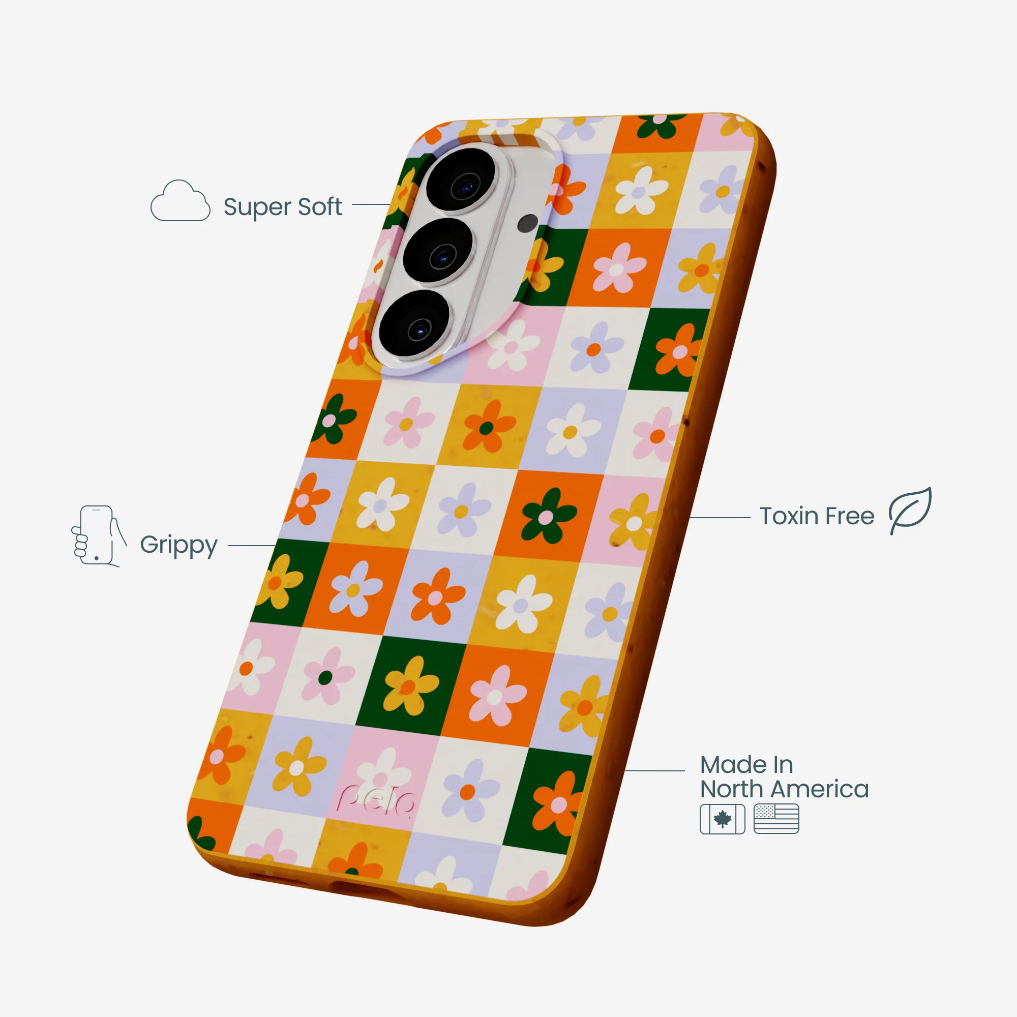 Honey Flower Tiles Samsung Galaxy S26 Case - Image 3