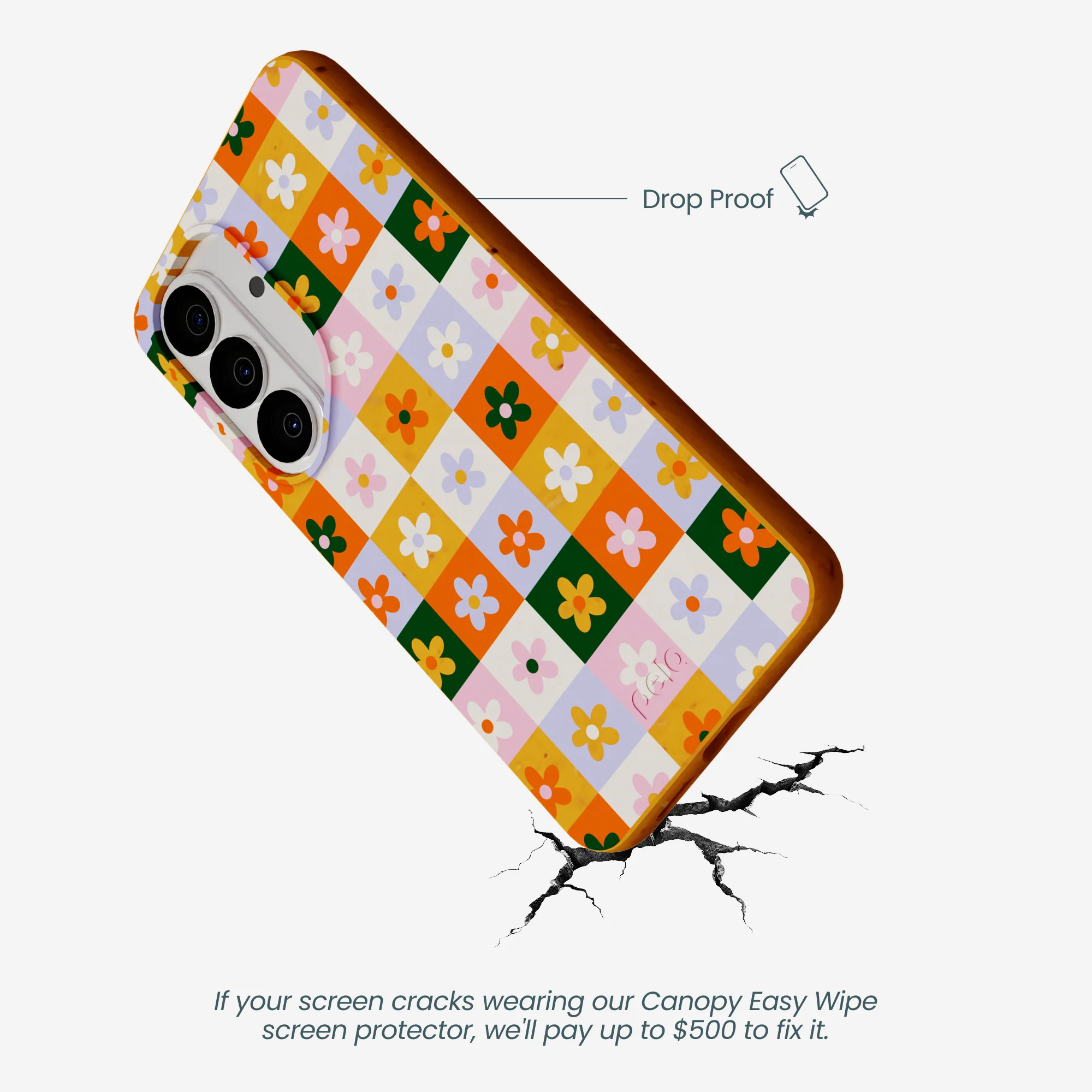 Honey Flower Tiles Samsung Galaxy S26 Case - Image 4