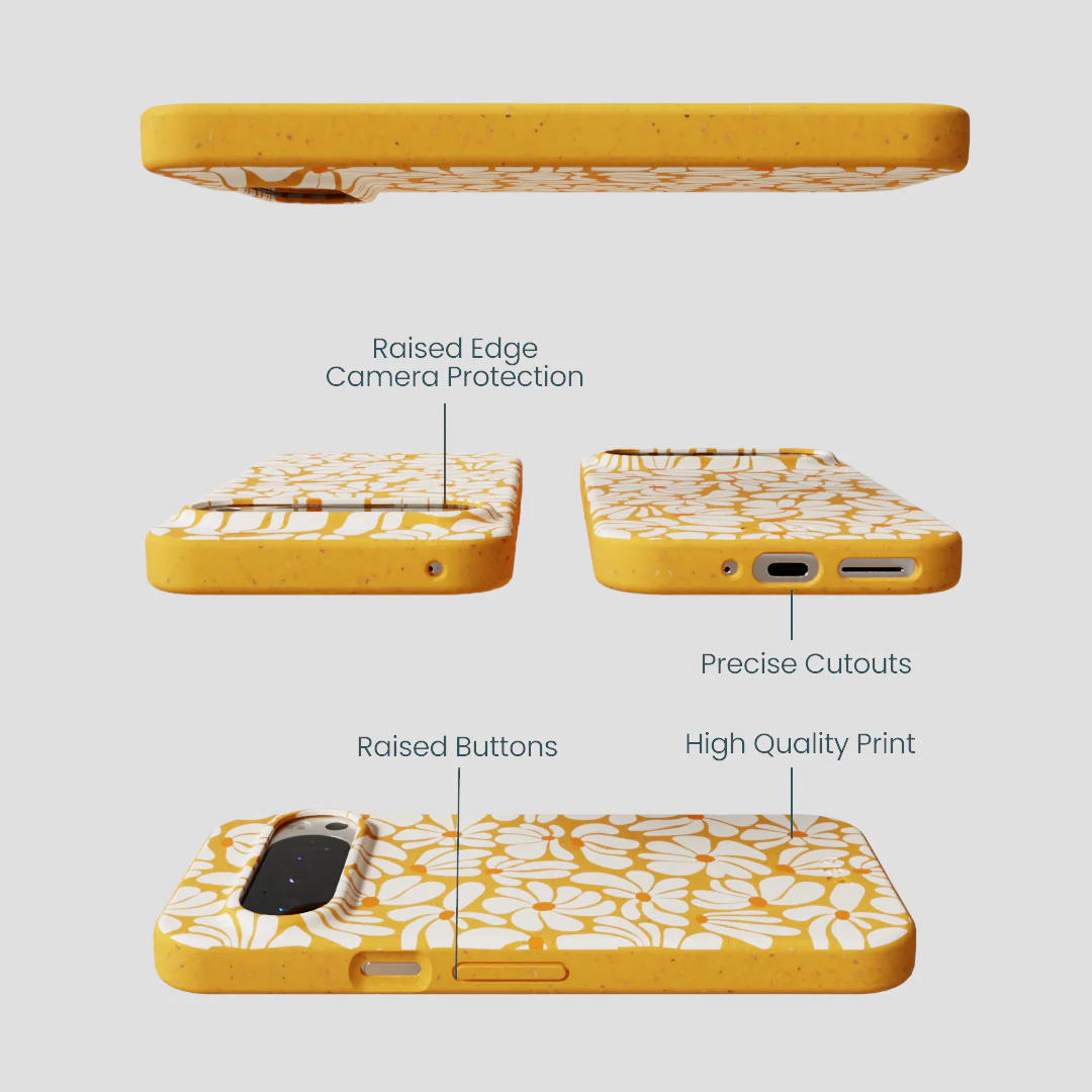Honey Funky Petals Google Pixel 9/9 Pro Case - Image 2