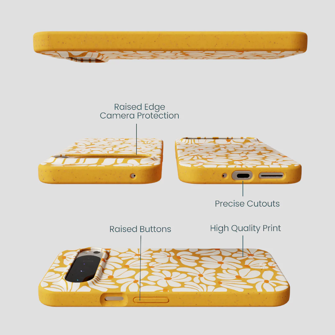 Honey Funky Petals Google Pixel 9 Pro XL Case - Image 2