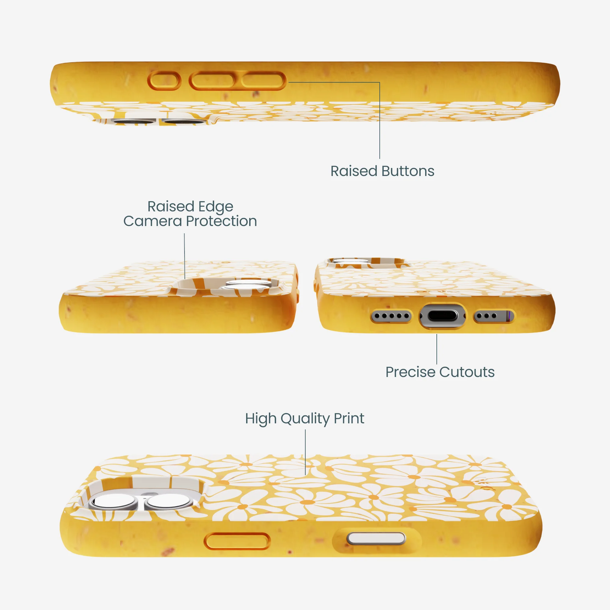 Honey Funky Petals iPhone 17 Case - Image 3