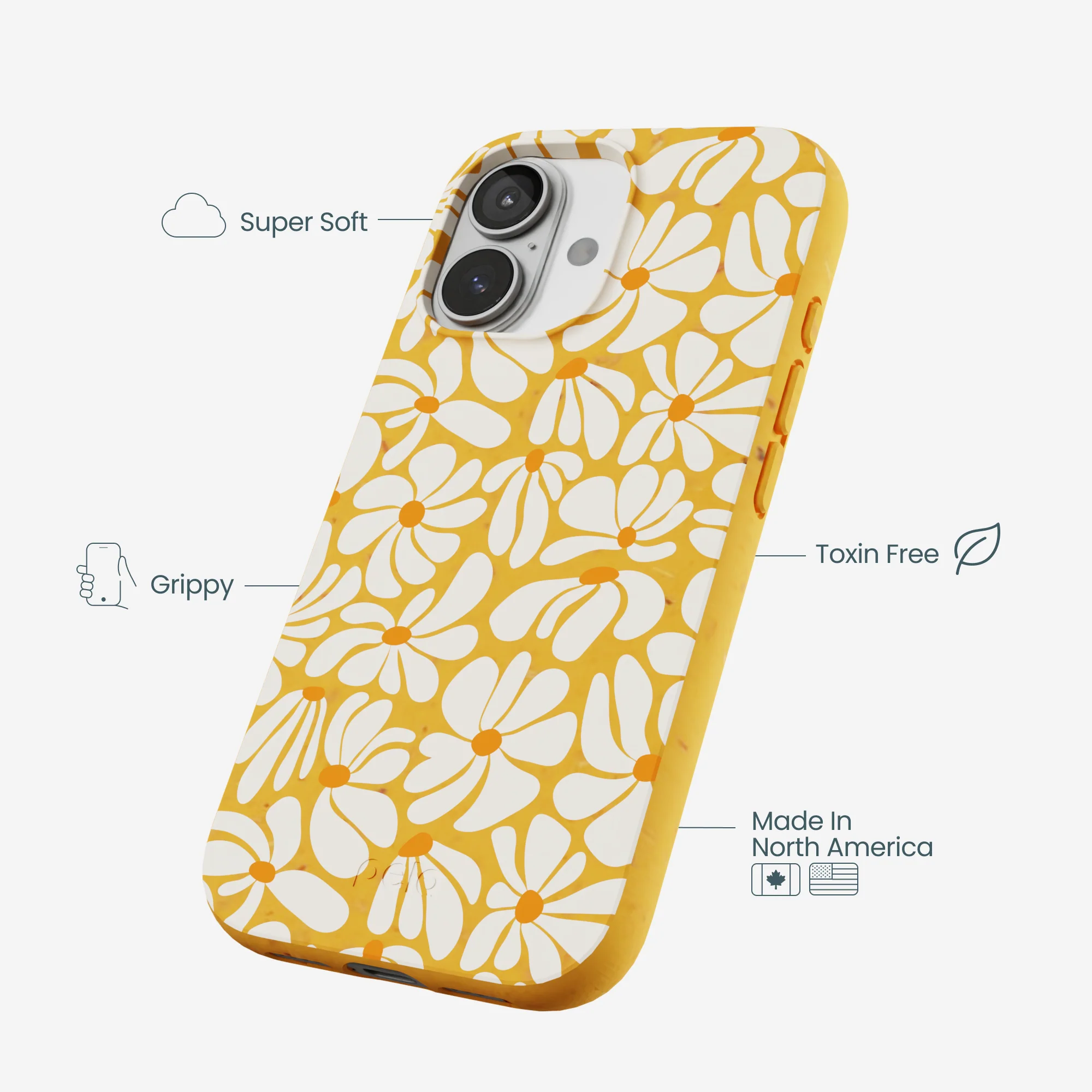Honey Funky Petals iPhone 17 Case - Image 4
