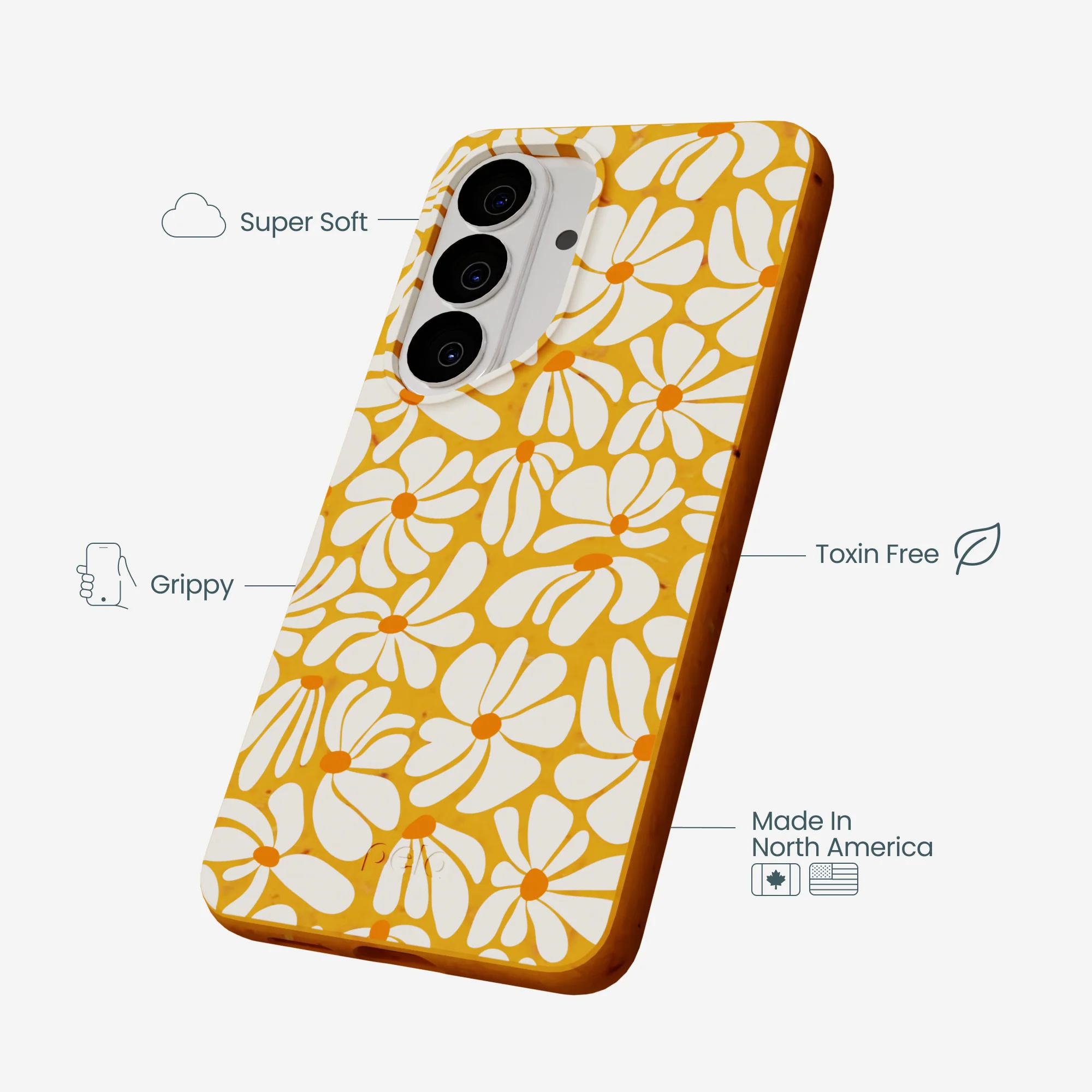 Honey Funky Petals Samsung Galaxy S26 Case - Image 3