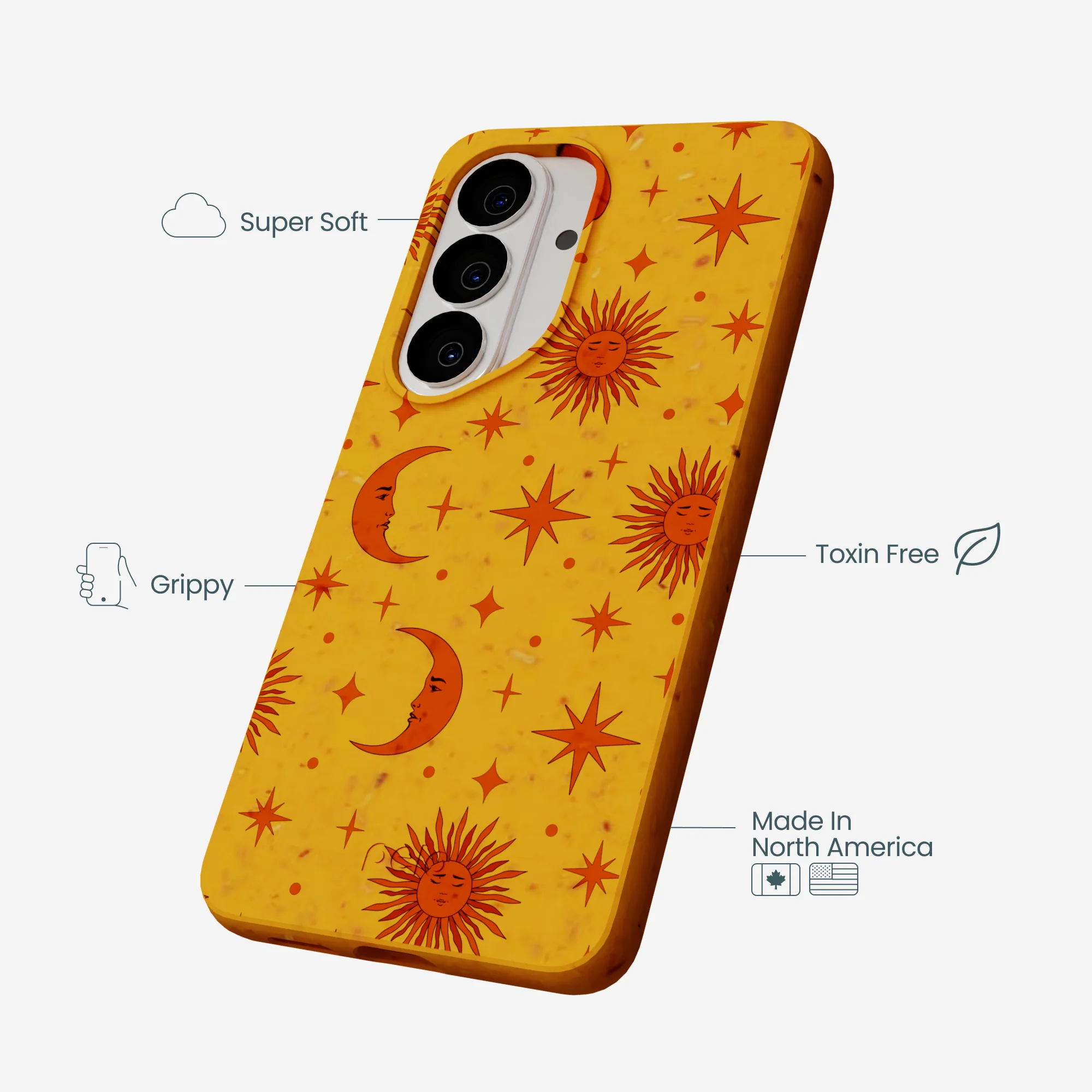 Honey Sun and Moon Samsung Galaxy S26 Case - Image 4