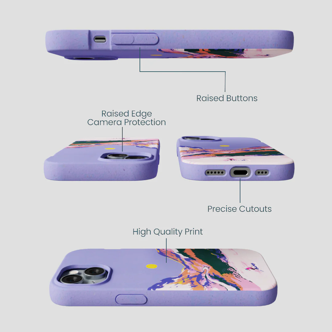 Lavender Alpine Sunset iPhone 14 Case - Image 3