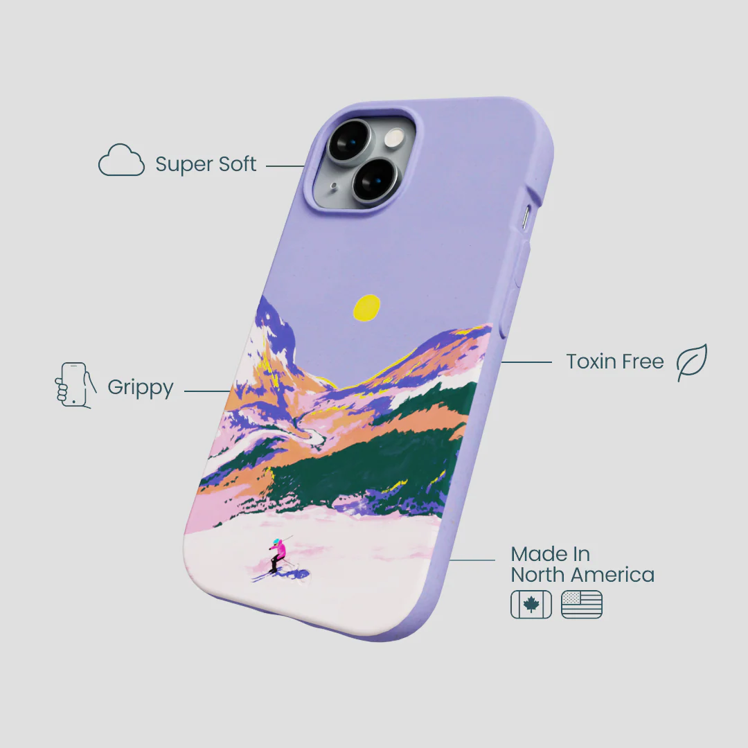Lavender Alpine Sunset iPhone 14 Case - Image 4