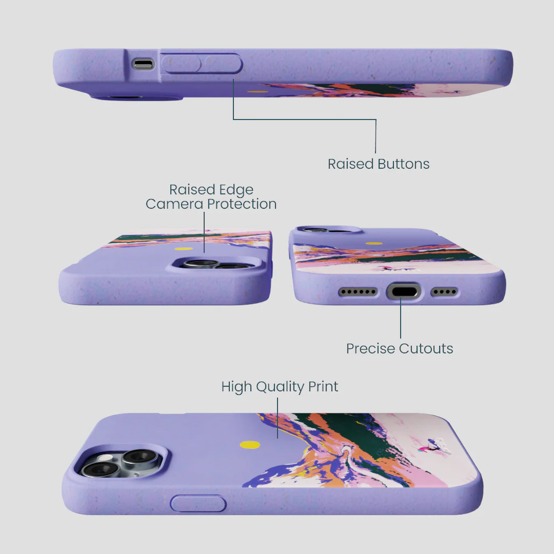 Lavender Alpine Sunset iPhone 14 Plus Case - Image 3