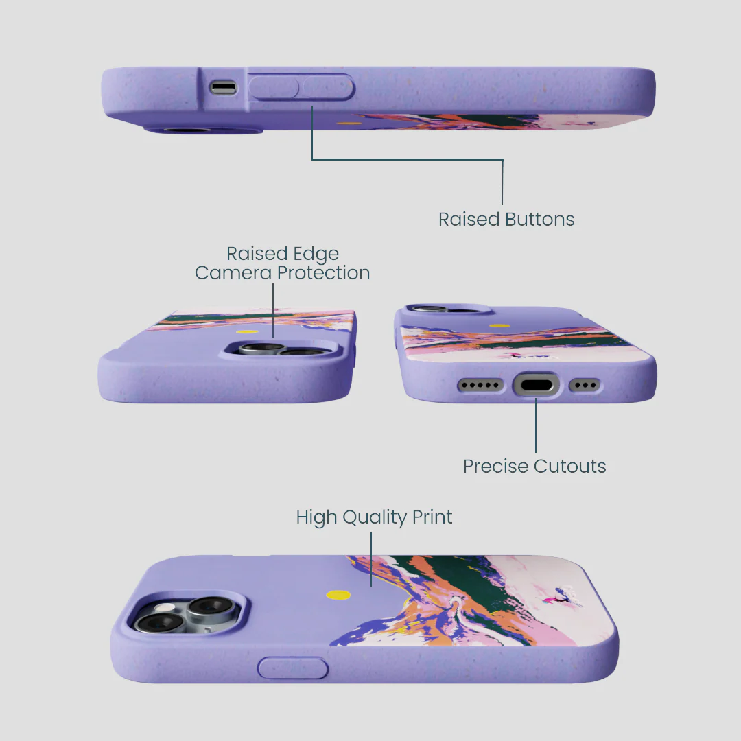 Lavender Alpine Sunset iPhone 15 Case - Image 3
