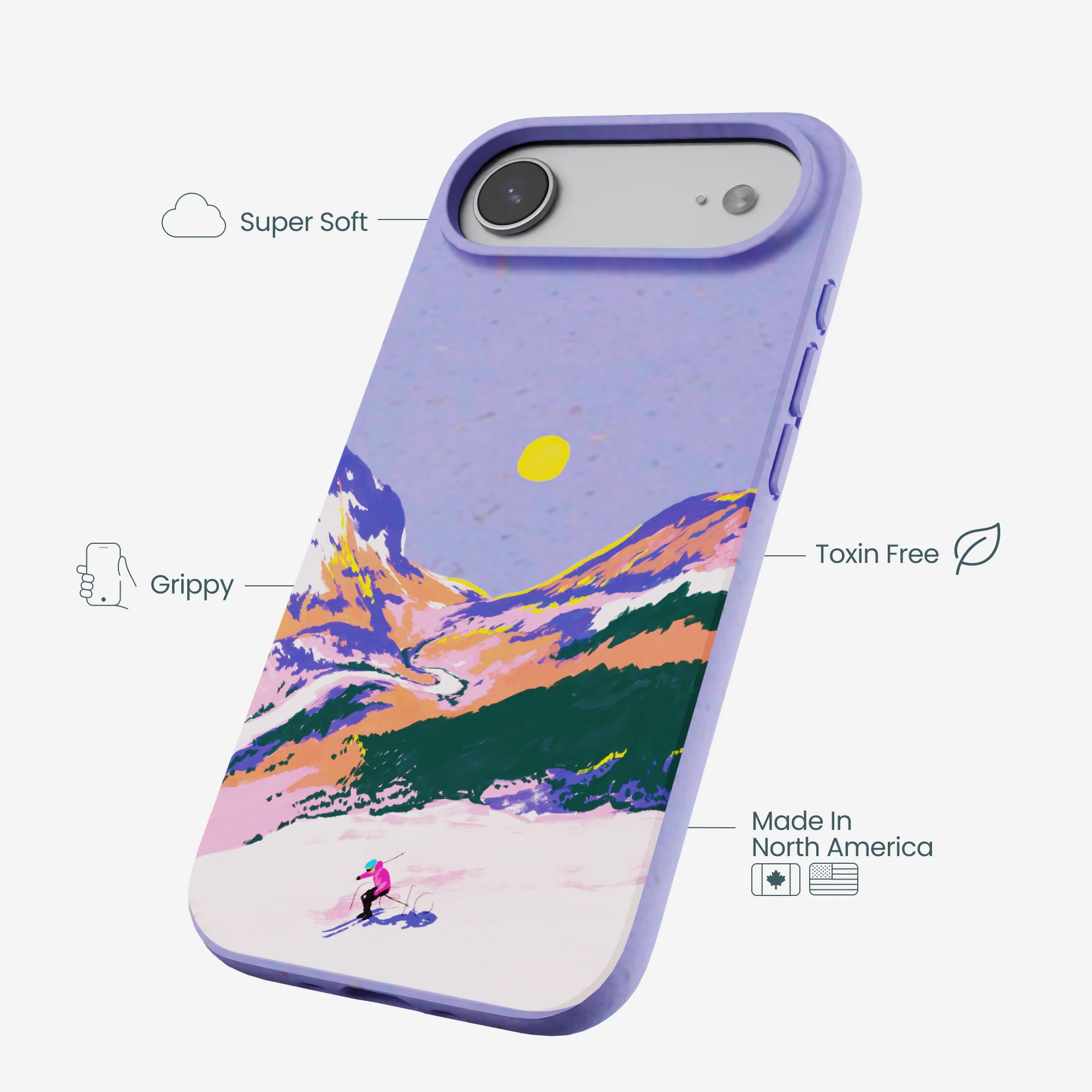 Lavender Alpine Sunset iPhone Air Case - Image 4