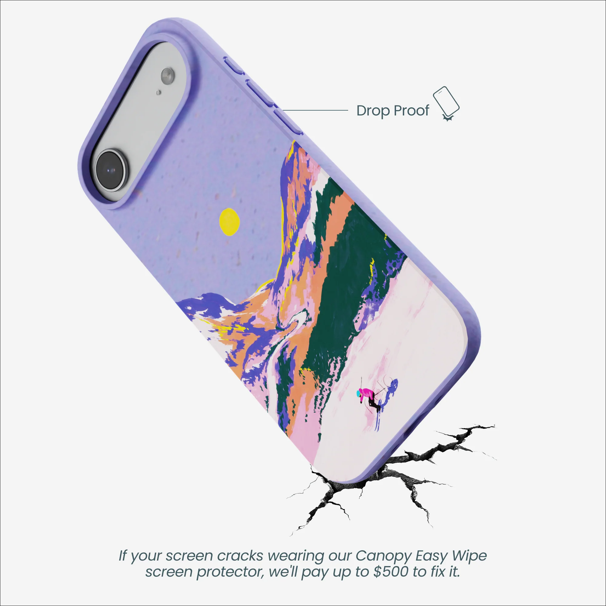 Lavender Alpine Sunset iPhone Air Case - Image 5
