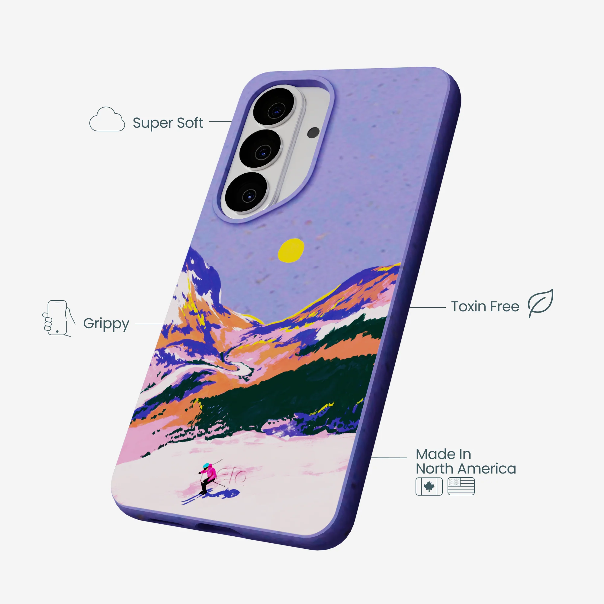 Lavender Alpine Sunset Samsung Galaxy S26 Case - Image 3