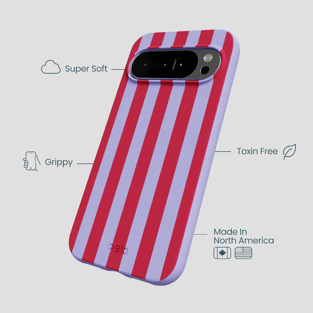 Lavender Berry Stripes Google Pixel 10 Pro XL Case - Image 3
