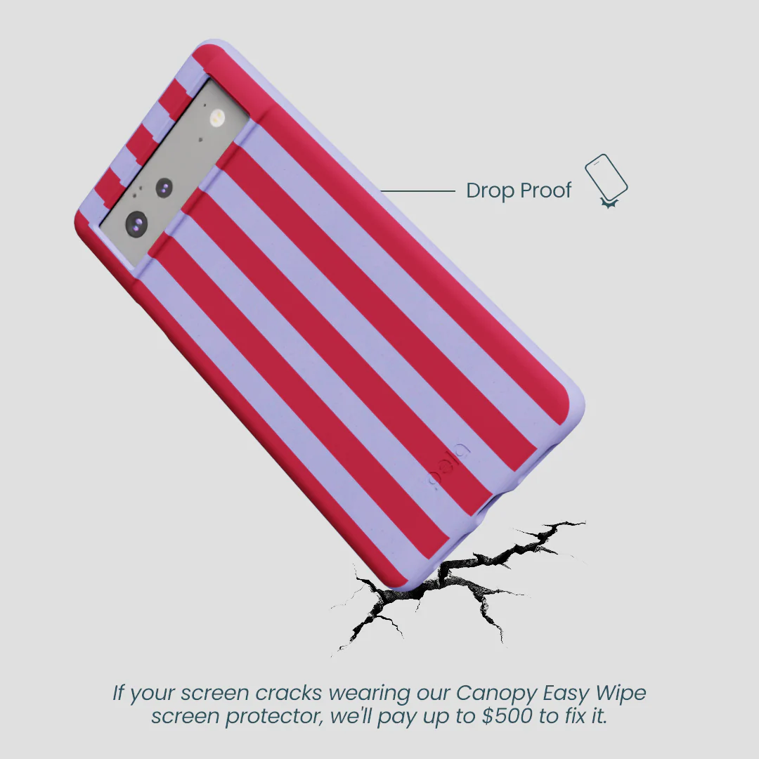 Lavender Berry Stripes Google Pixel 6a Case - Image 4
