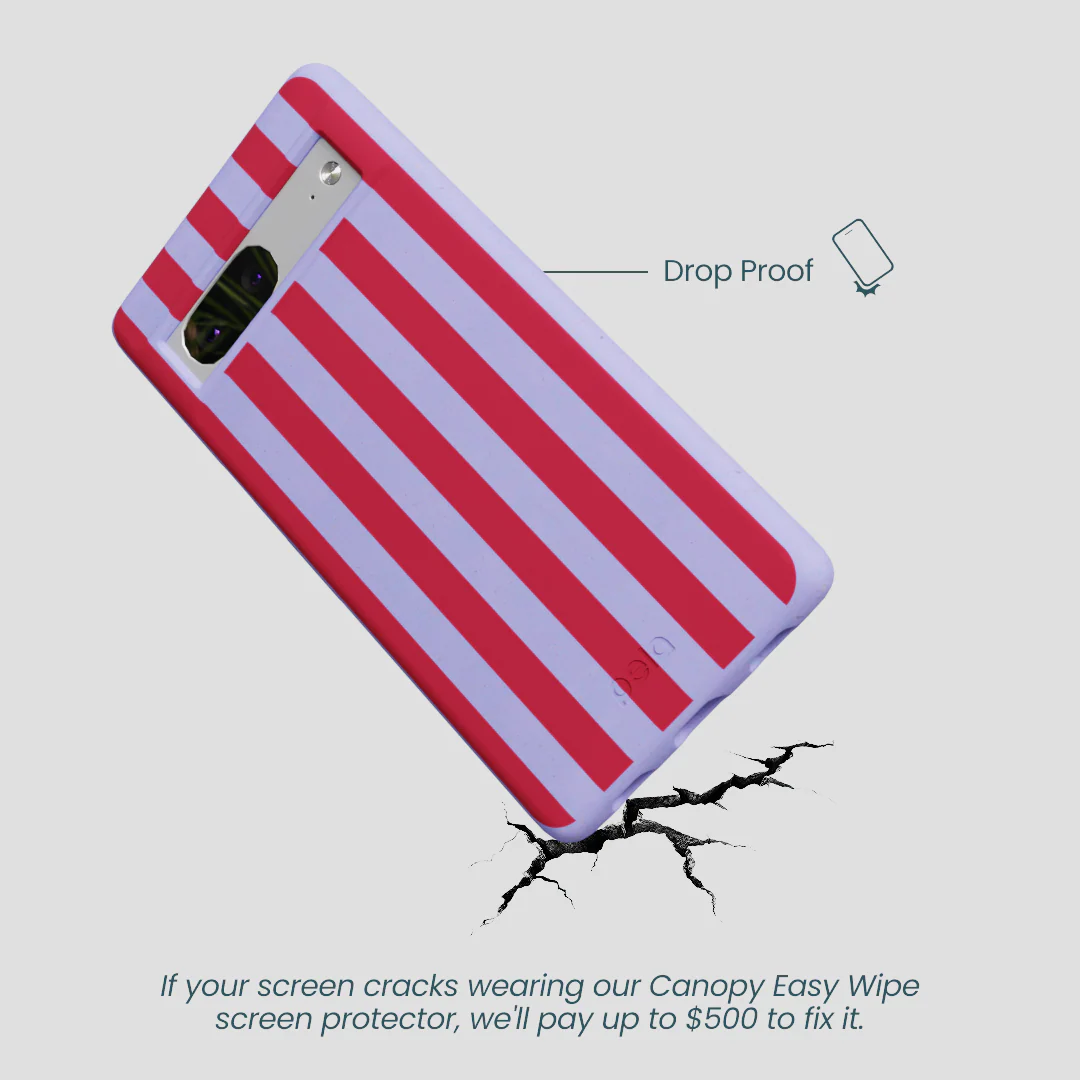 Lavender Berry Stripes Google Pixel 7 Case - Image 4