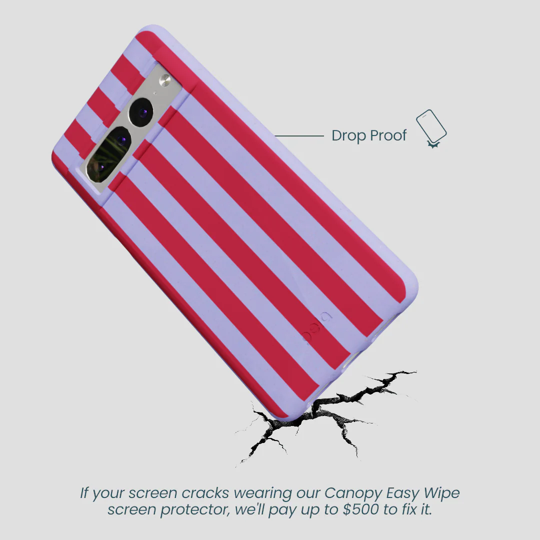 Lavender Berry Stripes Google Pixel 7 Pro Case - Image 4