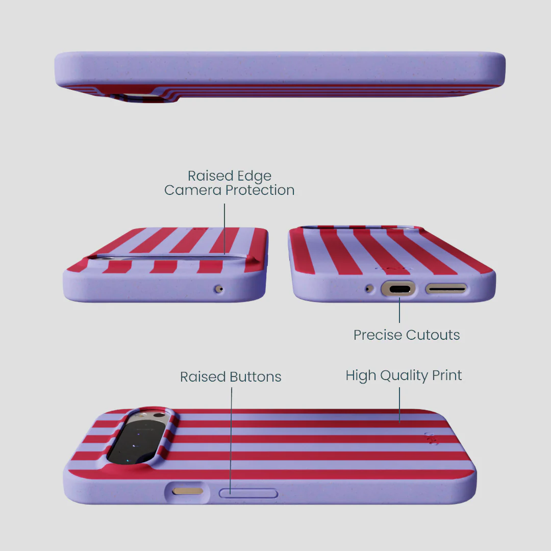 Lavender Berry Stripes Google Pixel 9 Pro XL Case - Image 2