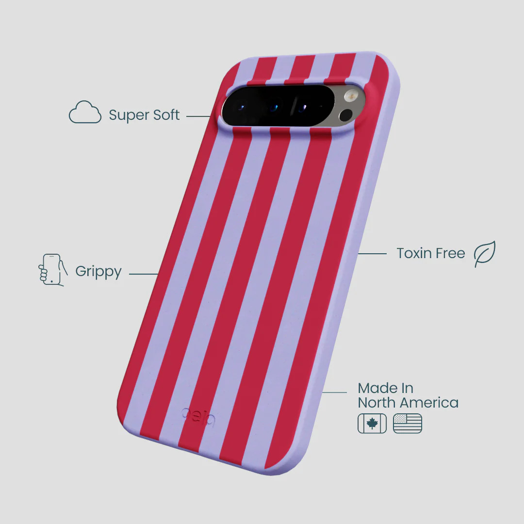 Lavender Berry Stripes Google Pixel 9 Pro XL Case - Image 3