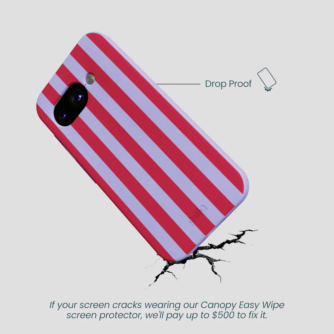 Lavender Berry Stripes Google Pixel 9a Case - Image 4