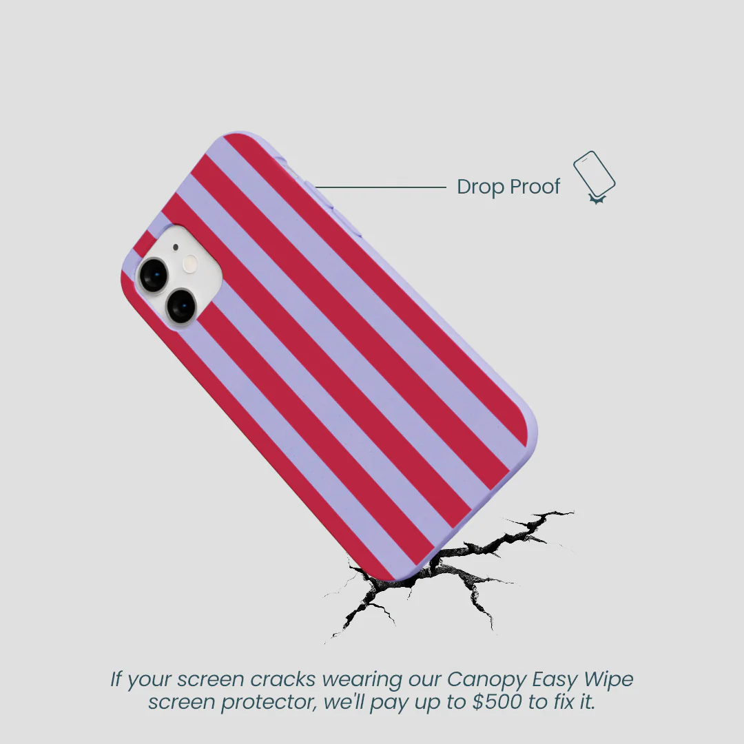 Lavender Berry Stripes iPhone 12 Mini Case - Image 5