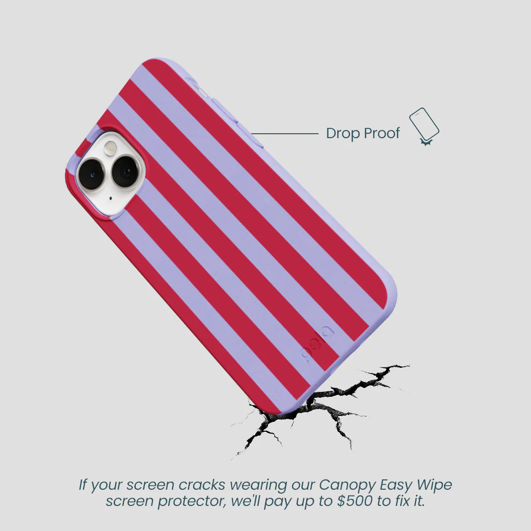 Lavender Berry Stripes iPhone 13 Case - Image 5