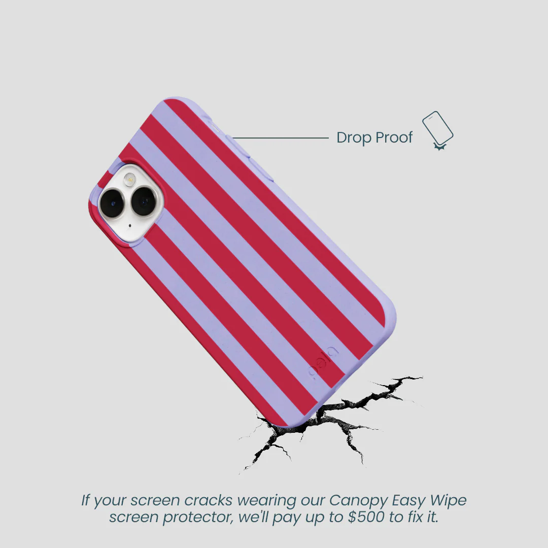 Lavender Berry Stripes iPhone 13 Mini Case - Image 5