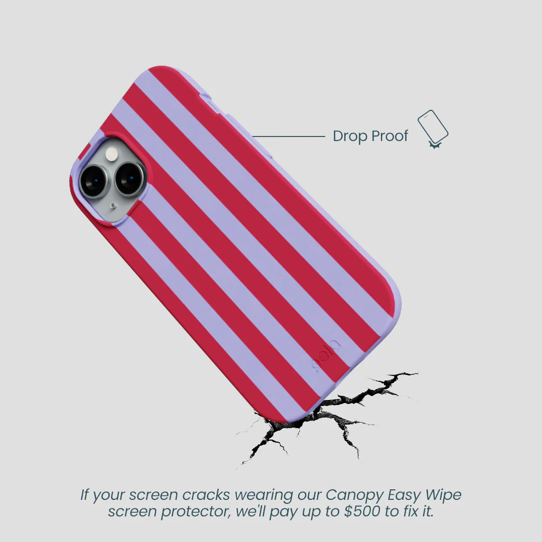 Lavender Berry Stripes iPhone 14 Case - Image 5