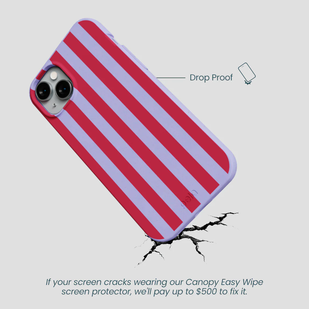 Lavender Berry Stripes iPhone 14 Plus Case - Image 5