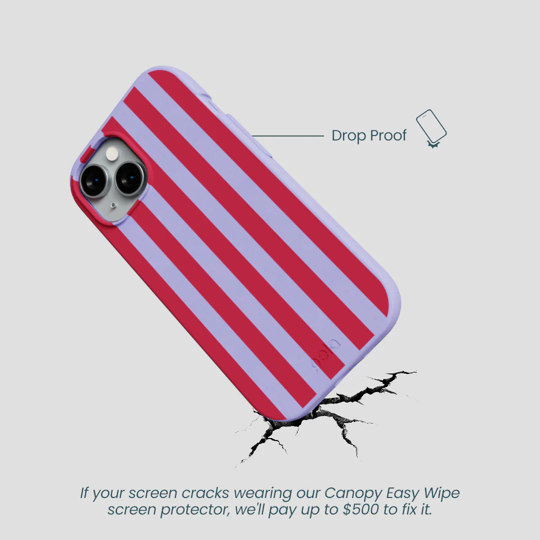 Lavender Berry Stripes iPhone 15 Case - Image 5