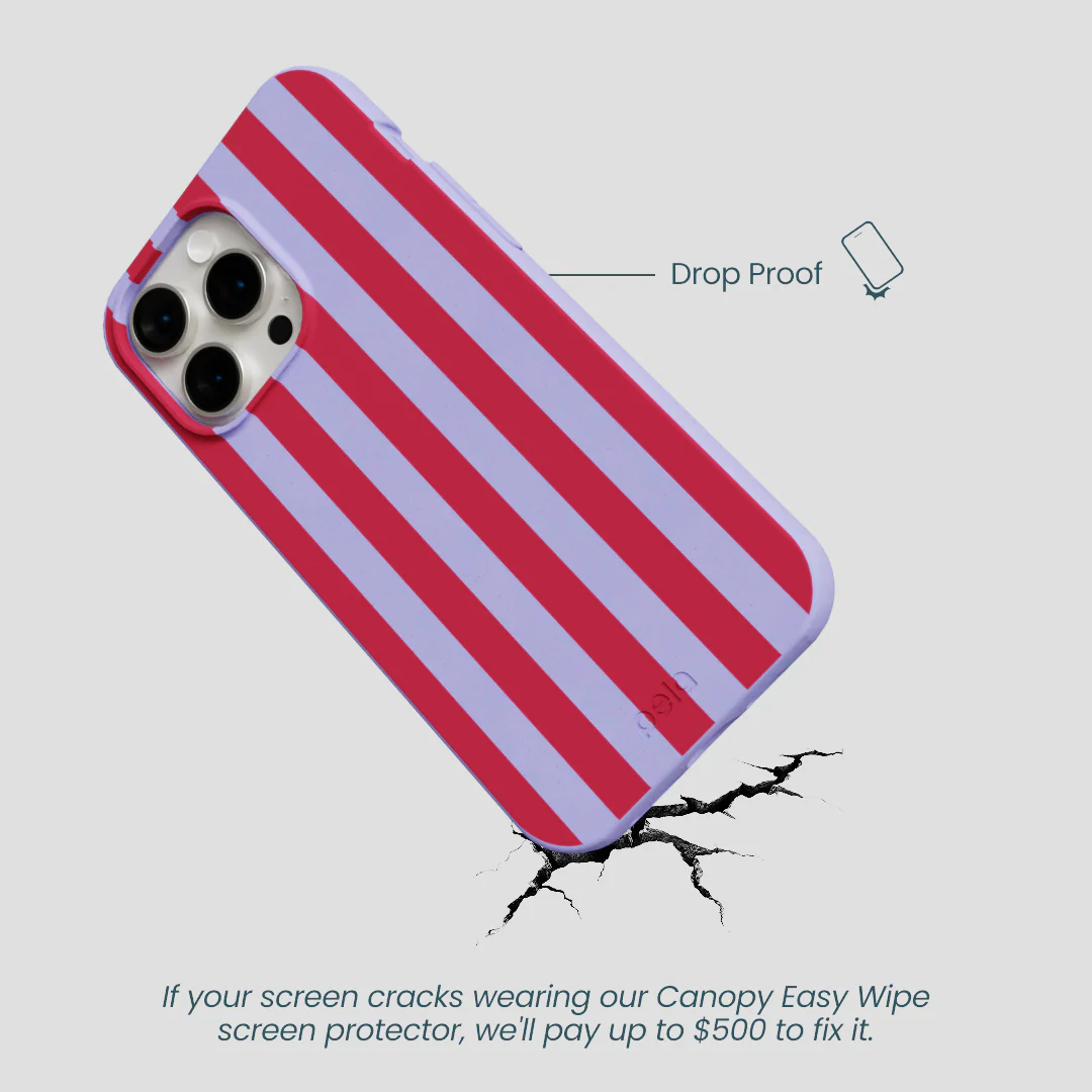 Lavender Berry Stripes iPhone 15 Pro Max Case - Image 5
