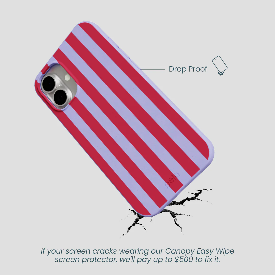 Lavender Berry Stripes iPhone 16 Plus Case - Image 5