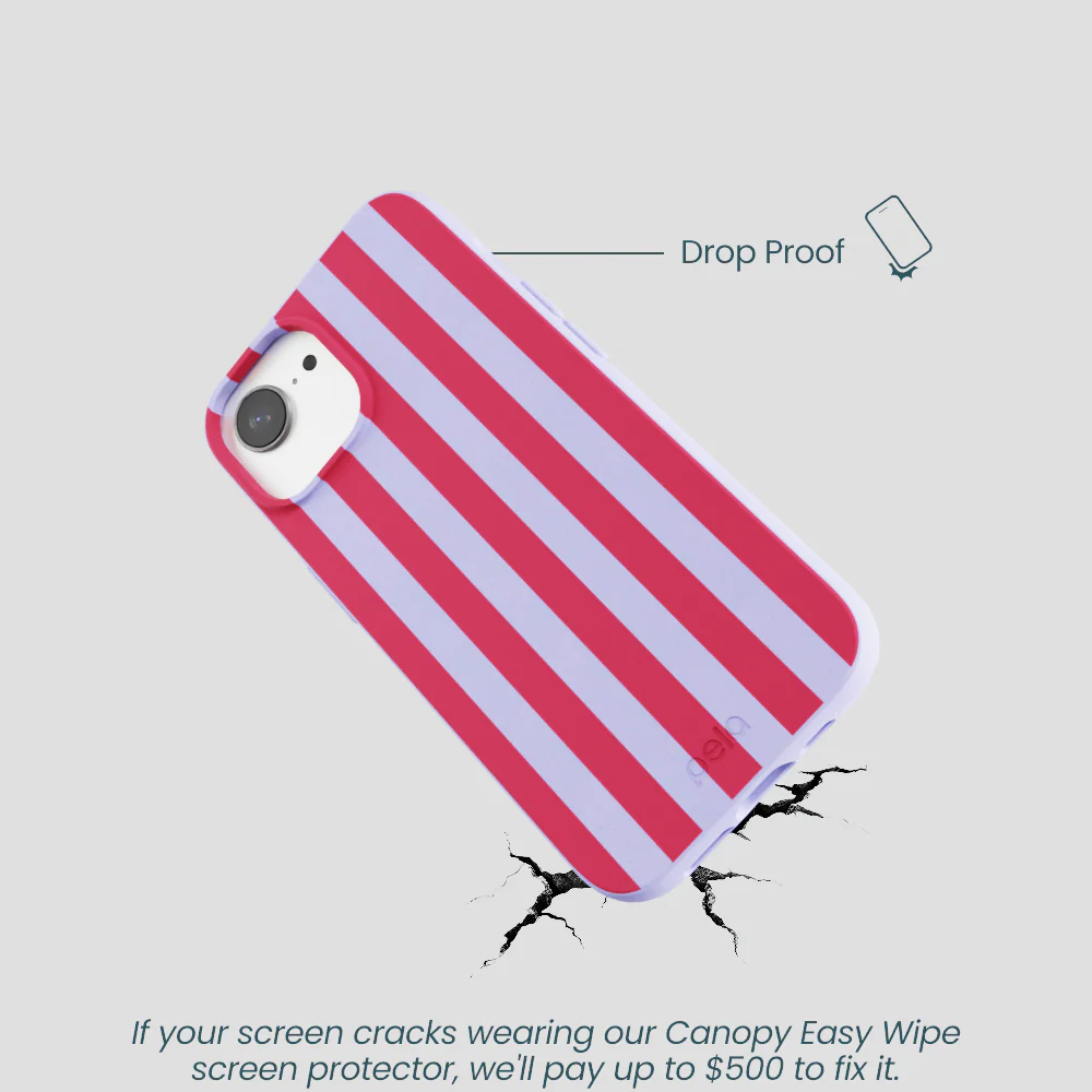 Lavender Berry Stripes iPhone 16e/17e Case - Image 5