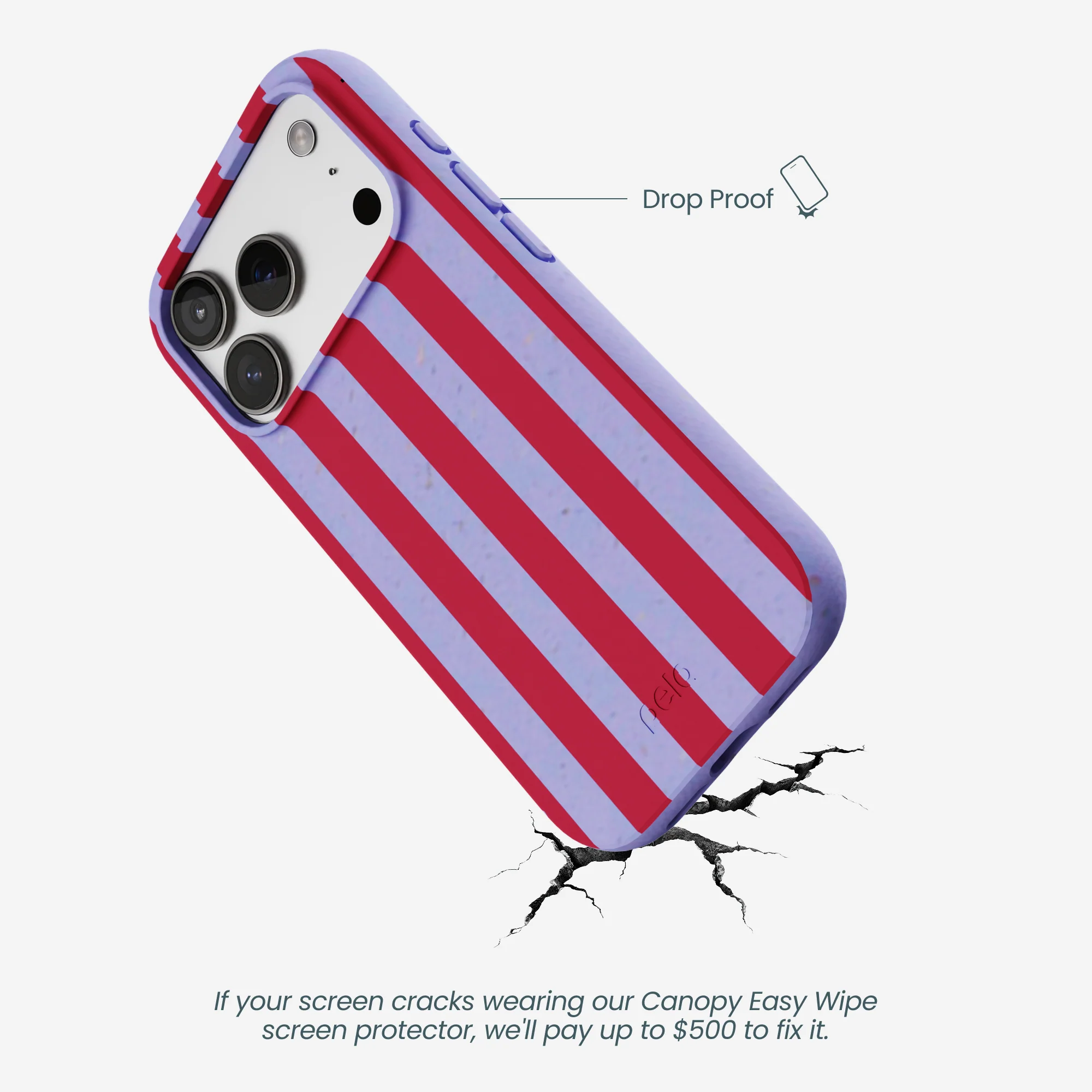 Lavender Berry Stripes iPhone 17 Pro Case - Image 5