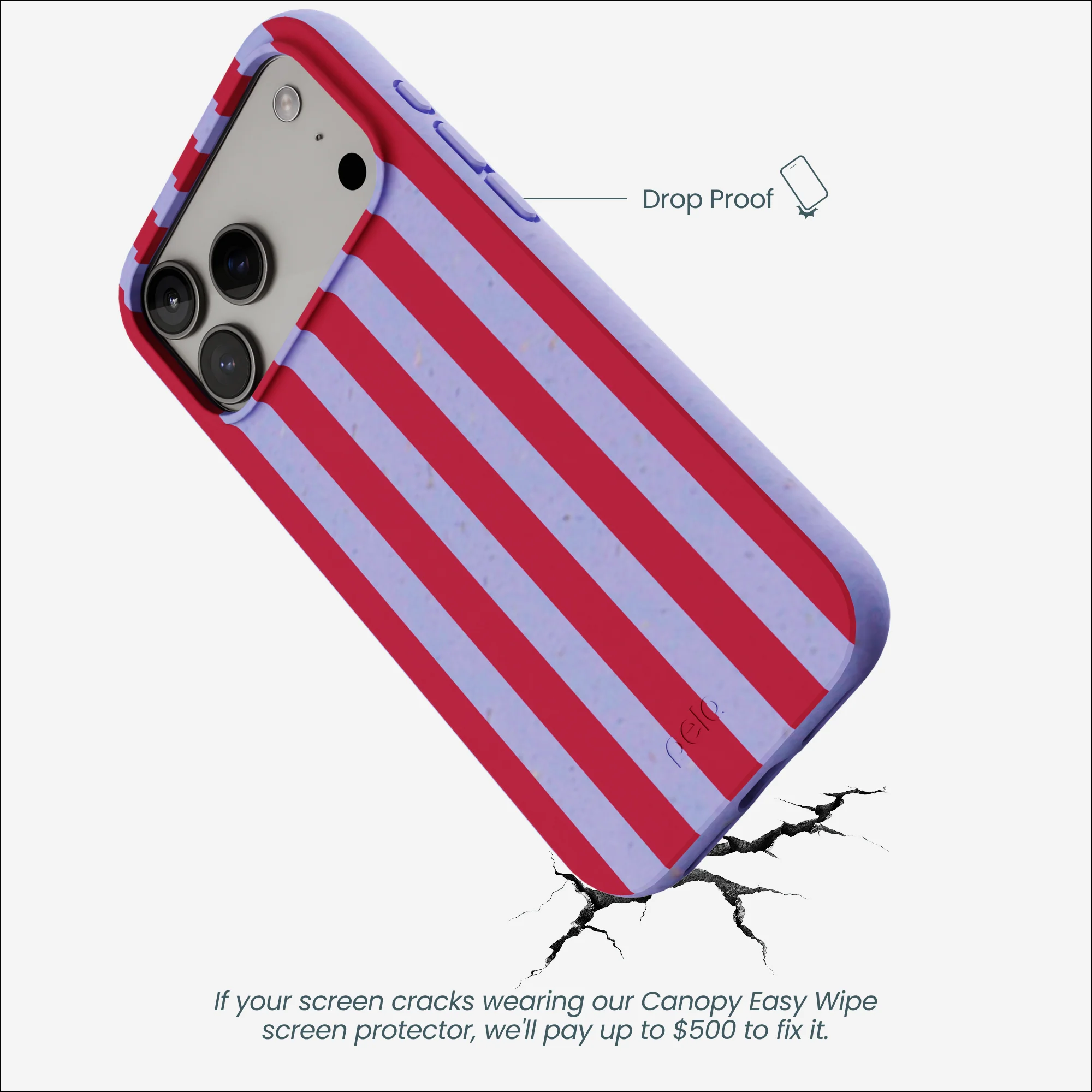 Lavender Berry Stripes iPhone 17 Pro Max Case - Image 5