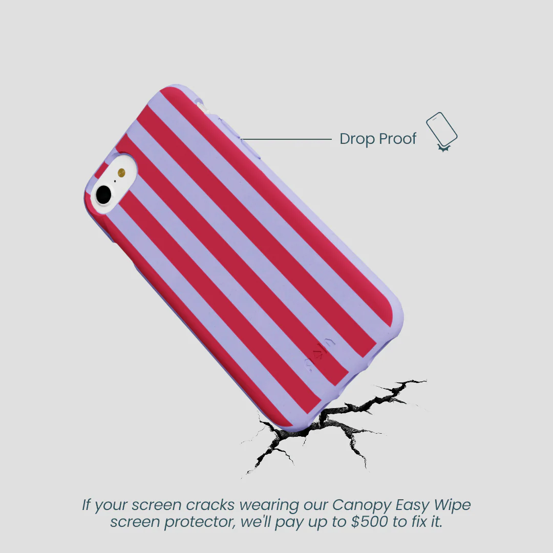 Lavender Berry Stripes iPhone 6/6s/7/8/SE Case - Image 5