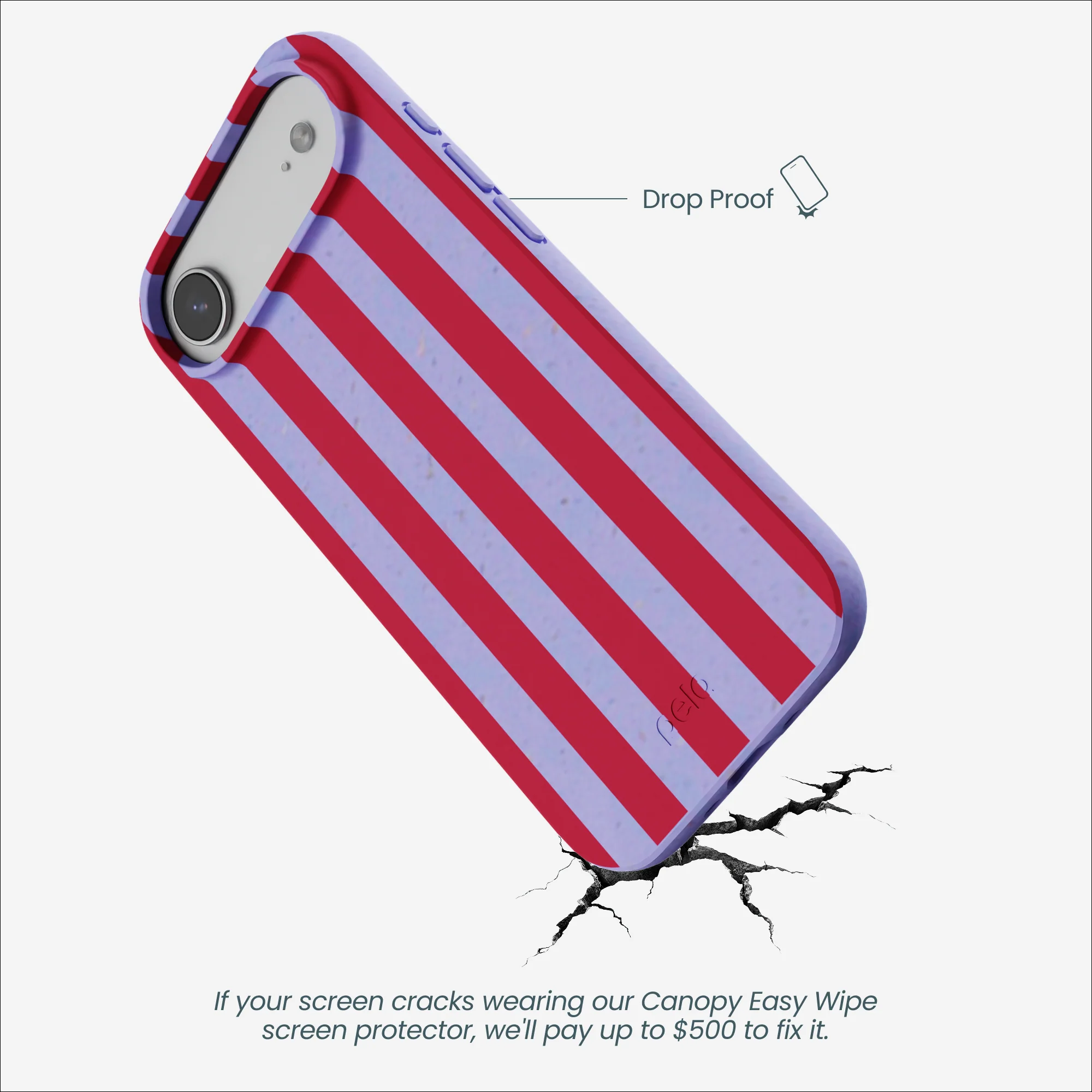 Lavender Berry Stripes iPhone Air Case - Image 5