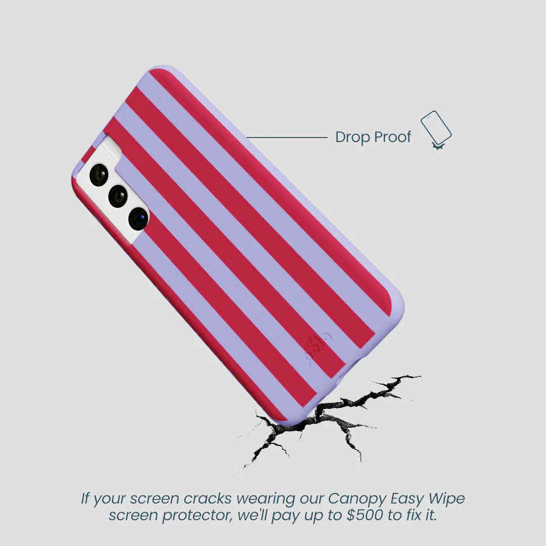 Lavender Berry Stripes Samsung Galaxy S21 Case - Image 4