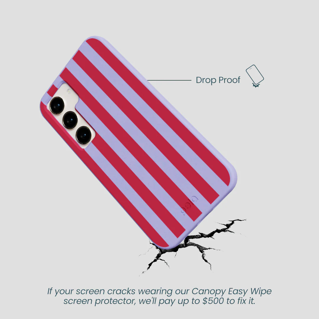 Lavender Berry Stripes Samsung Galaxy S23 Case - Image 4