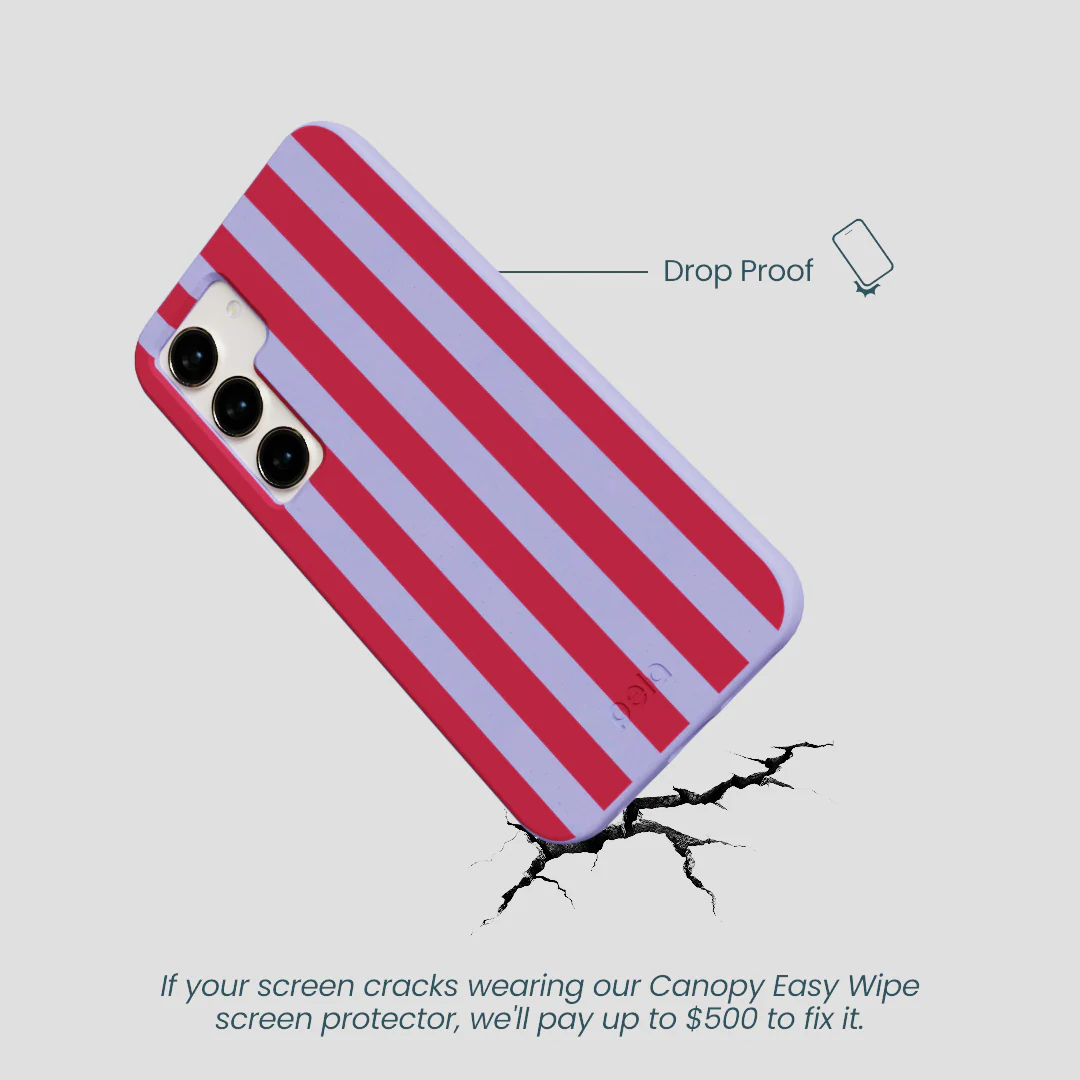 Lavender Berry Stripes Samsung Galaxy S24 Case - Image 4