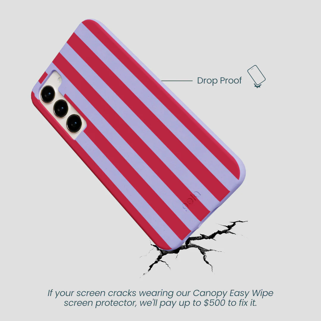 Lavender Berry Stripes Samsung Galaxy S24+(Plus) Case - Image 4