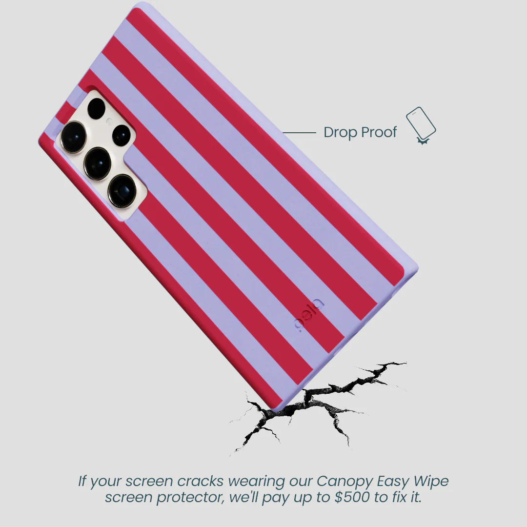 Lavender Berry Stripes Samsung Galaxy S24 Ultra Case - Image 4