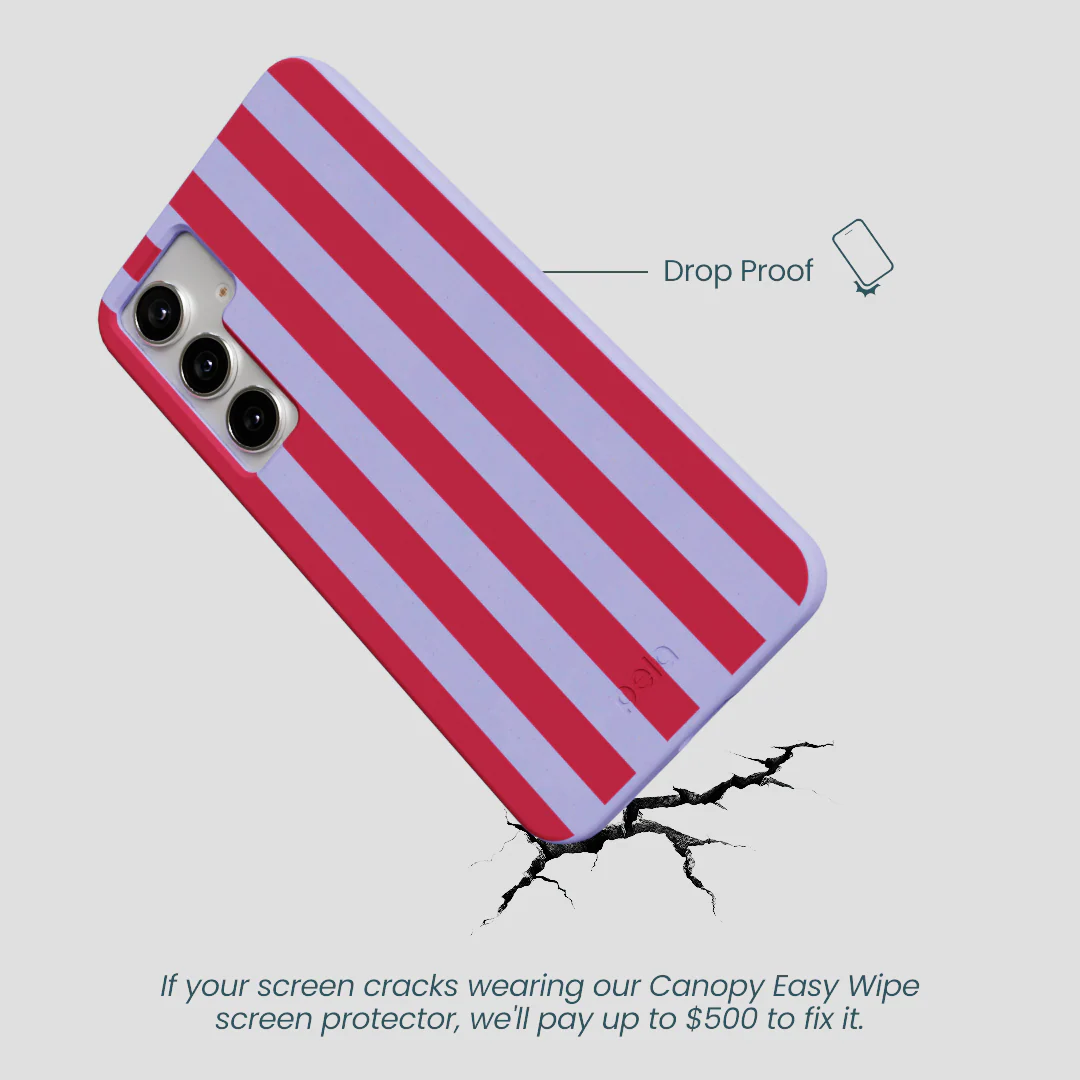 Lavender Berry Stripes Samsung Galaxy S25+(Plus) Case - Image 4
