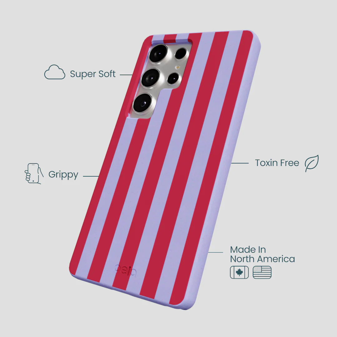 Lavender Berry Stripes Samsung Galaxy S25 Ultra Case - Image 3