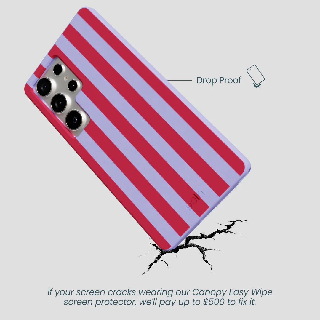 Lavender Berry Stripes Samsung Galaxy S25 Ultra Case - Image 4