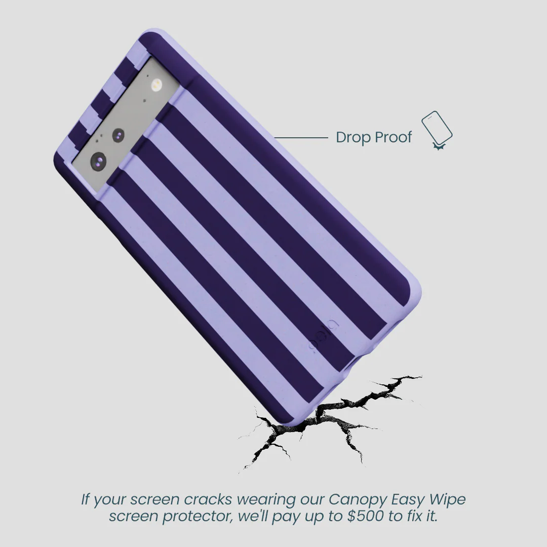 Lavender Big Plum Stripes Google Pixel 6a Case - Image 4