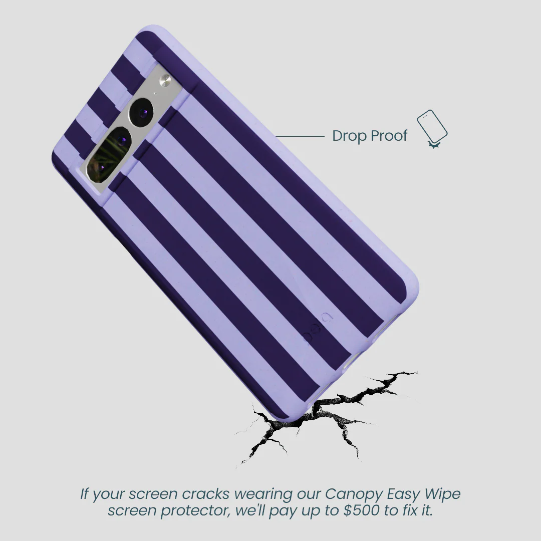Lavender Big Plum Stripes Google Pixel 7 Pro Case - Image 4