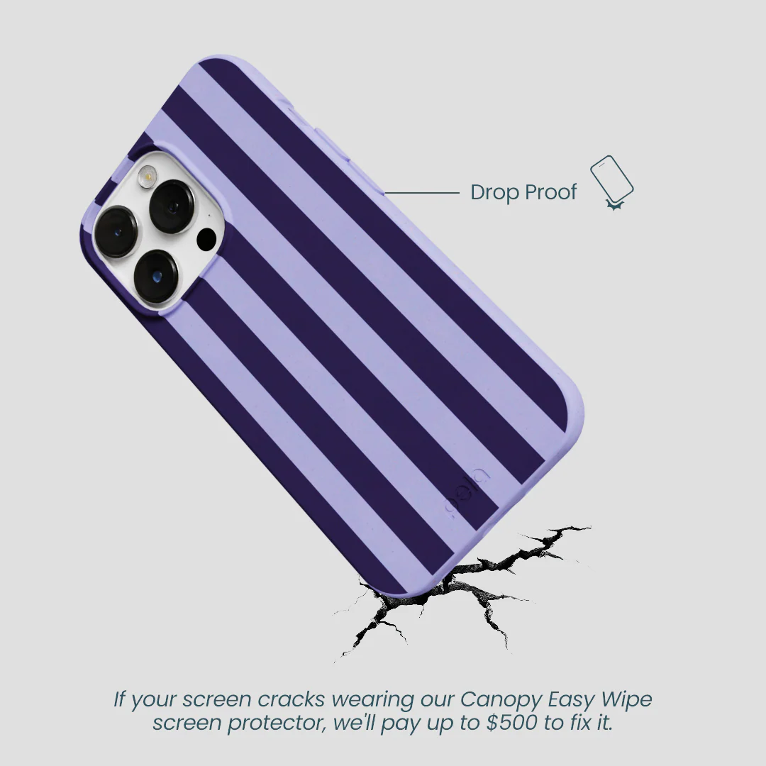 Lavender Big Plum Stripes iPhone 13 Pro Max Case - Image 5