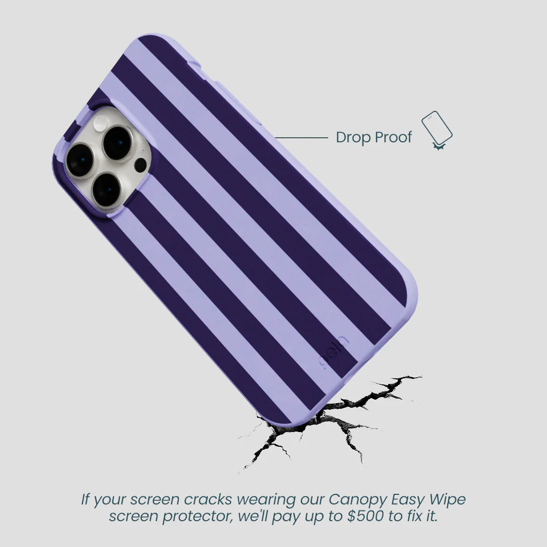 Lavender Big Plum Stripes iPhone 15 Pro Max Case - Image 5