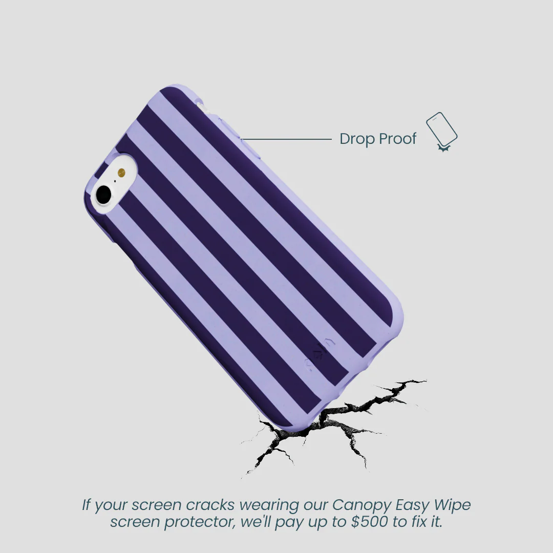 Lavender Big Plum Stripes iPhone 6/6s/7/8/SE Case - Image 5