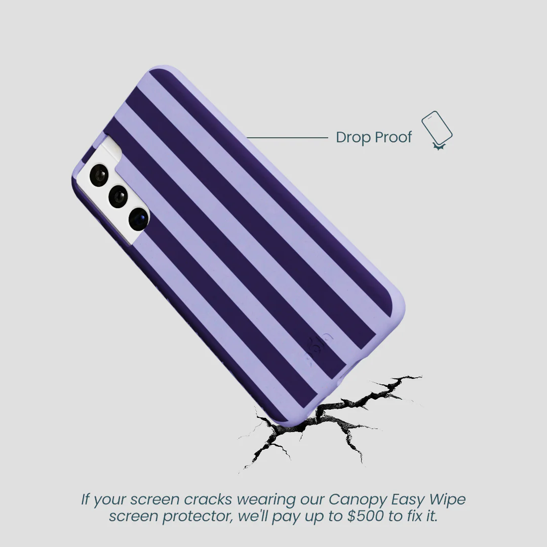 Lavender Big Plum Stripes Samsung Galaxy S21 Case - Image 5